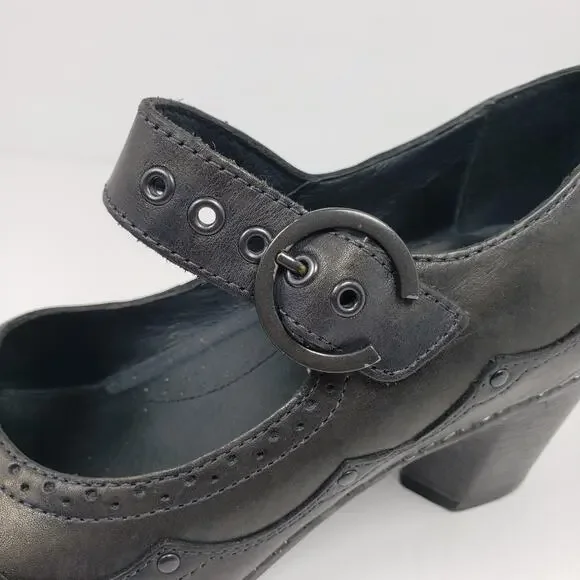 Dansko Nevin Womens Size EU 40 US 9.5-10 Black Leather Mary Jane Steampunk Shoes - Picture 9 of 12